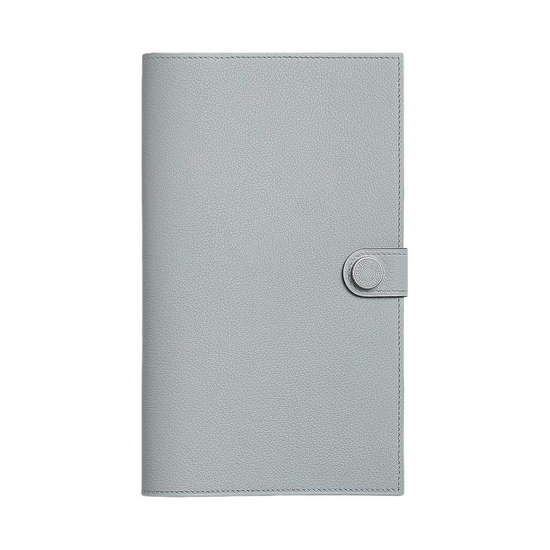 Hermes Hermes RMS Toutenmain Evercolor Calfskin Wallet Women's Blue