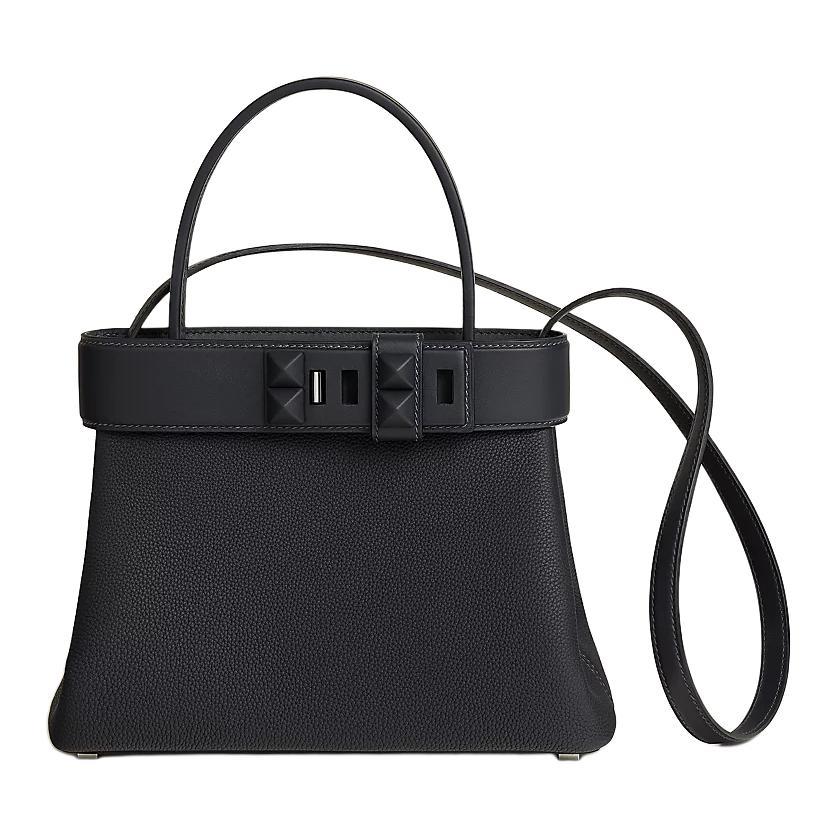 Hermes Hermes Medor Togo Calfskin With Swift Leather Shoulder Bag, Crossbody Bag, Handbag Women's Navy Blue