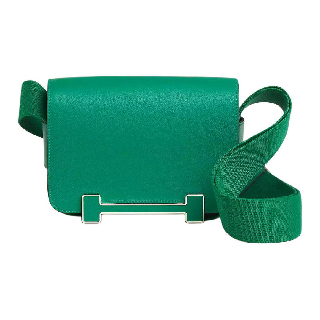 Hermes Hermes Geta Evercolor Calfskin Crossbody Bag Shoulder Bag Women's Iridescent Green