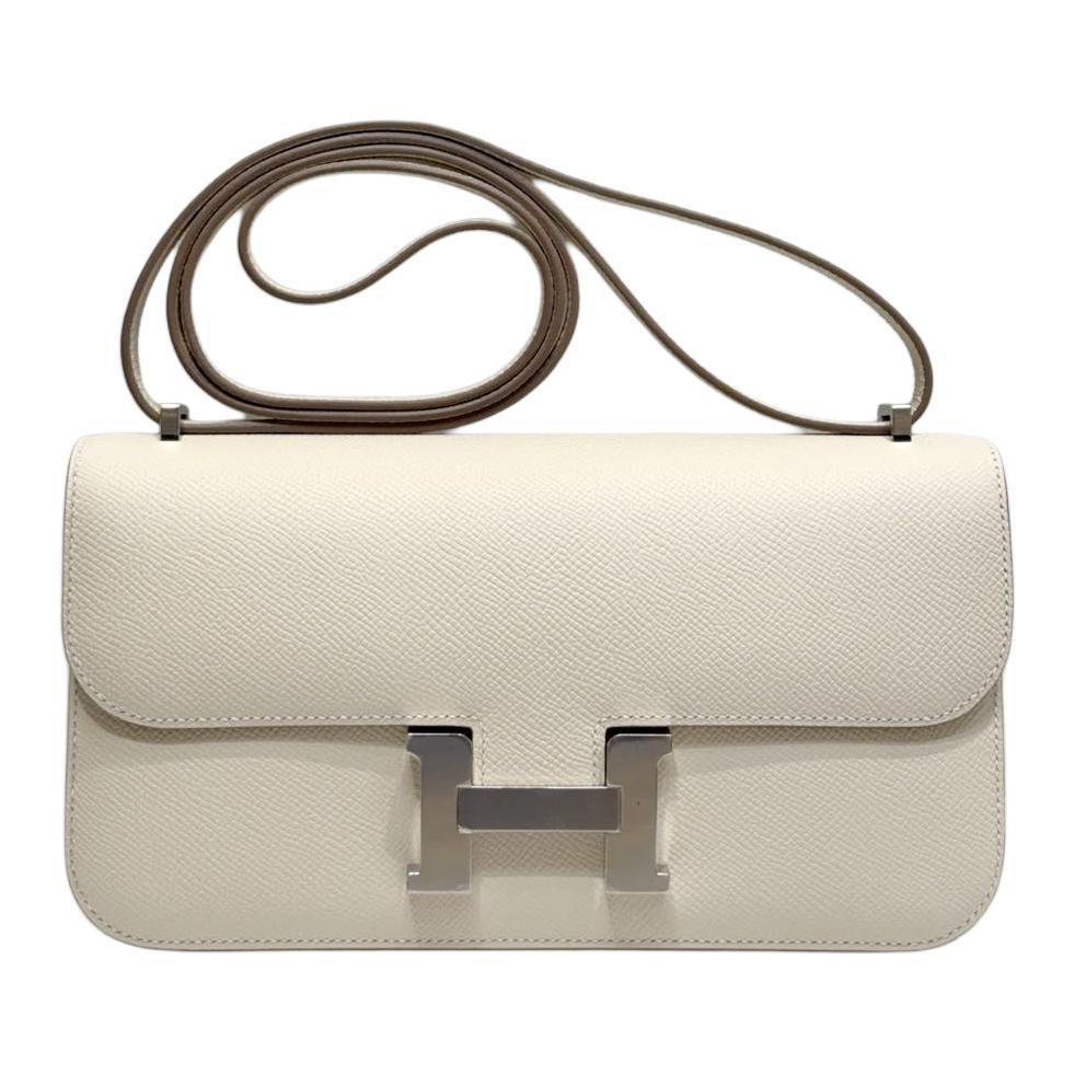 Hermes Hermes Constance Epsom Shoulder Crossbody Bag Women's Milkshake White