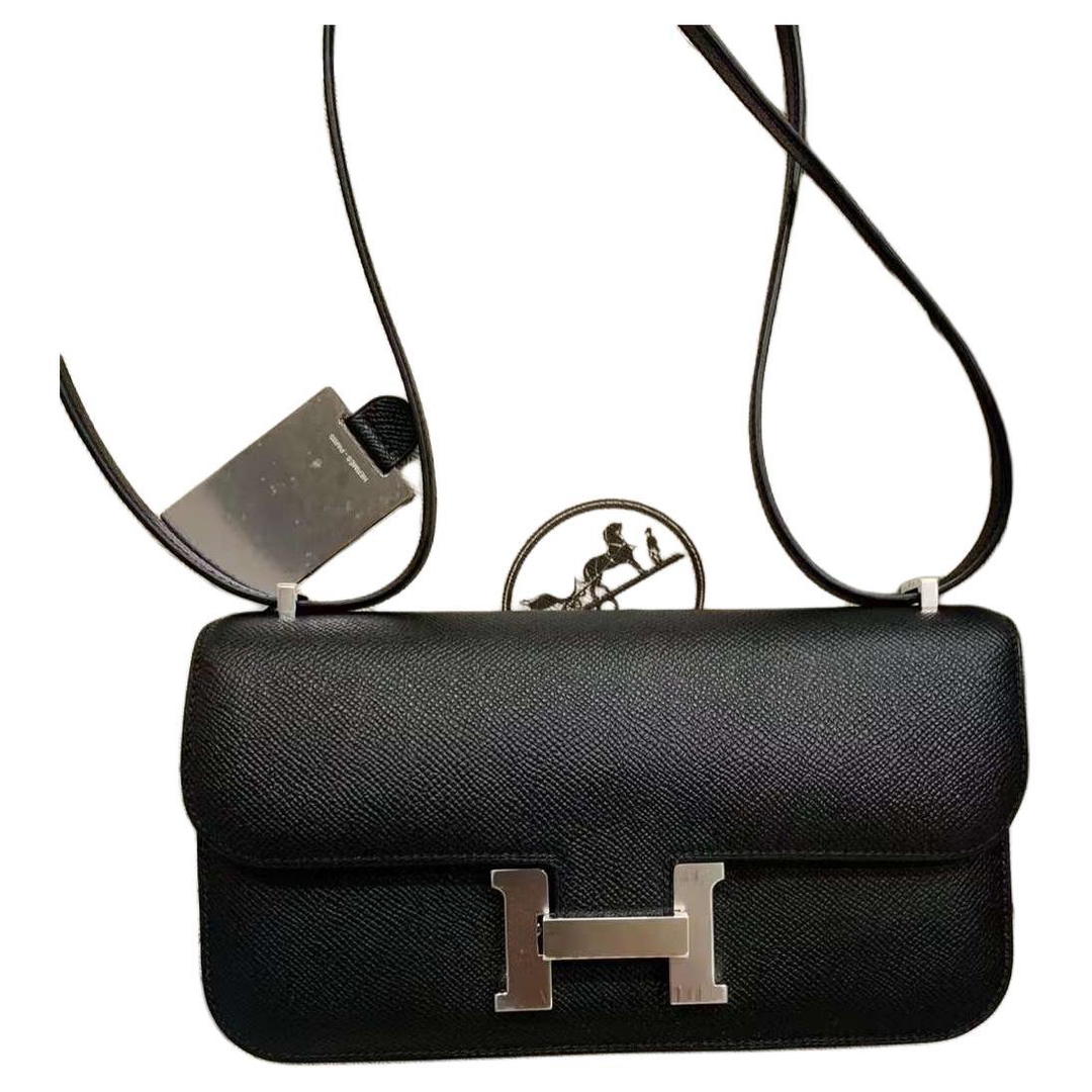 Hermes Hermes Epsom Leather Shoulder Bag Crossbody Bag Women's 89 Noir Black