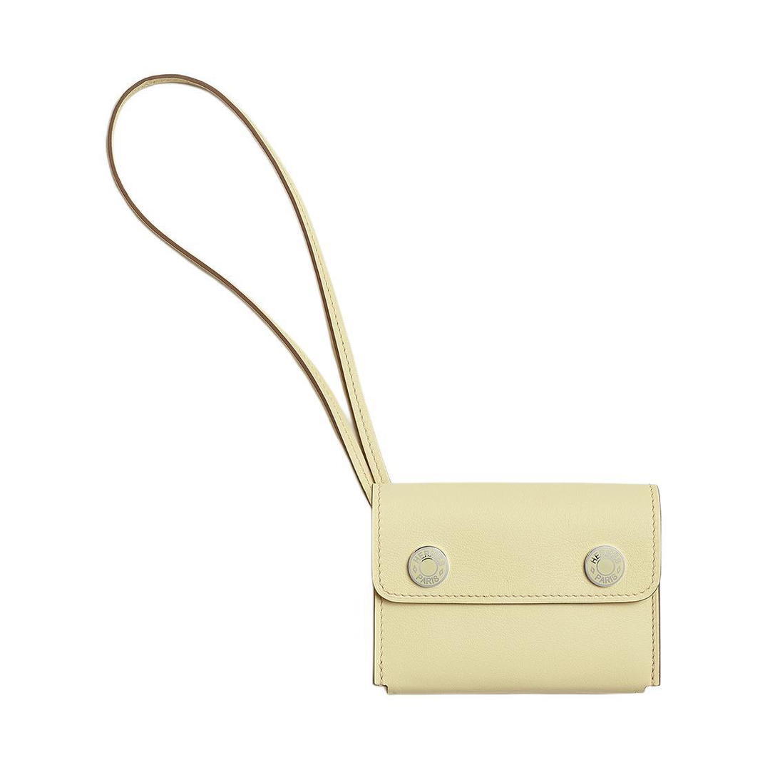 Hermes Hermes Hermèsnap Swift Leather Card Holder Women's Milton Yellow