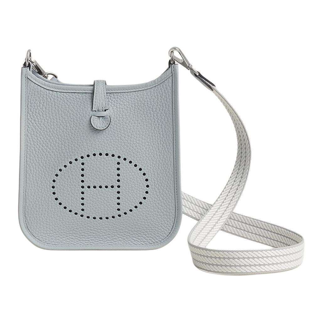 Hermes Hermes Evelyne Clemence Bullock Leather Crossbody Bag Shoulder Bag Women's Glacier Blue
