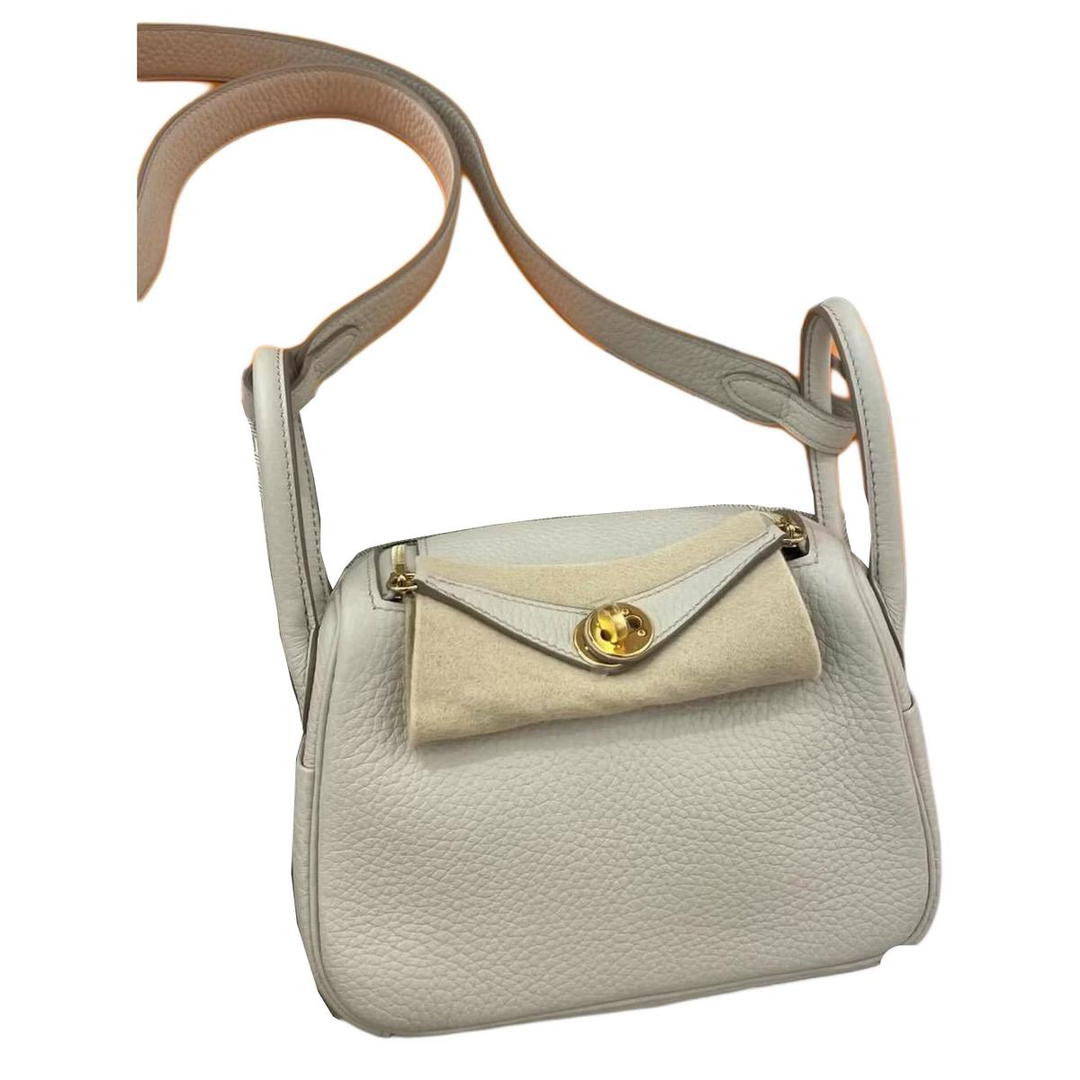 Hermes Hermes Lindy Clemence Leather Shoulder Bag, Crossbody Bag, Handbag Mini Women's 10 Craie Milkshake White