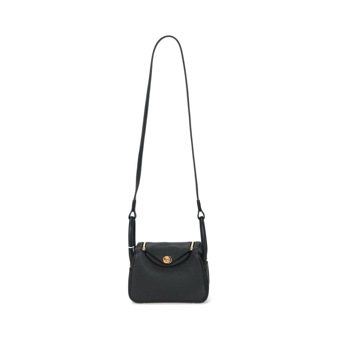 Hermes Hermes Lindy Clemence Bullock Leather Portable Crossbody Bag Shoulder Bag Mini Women's 89 Noir Black