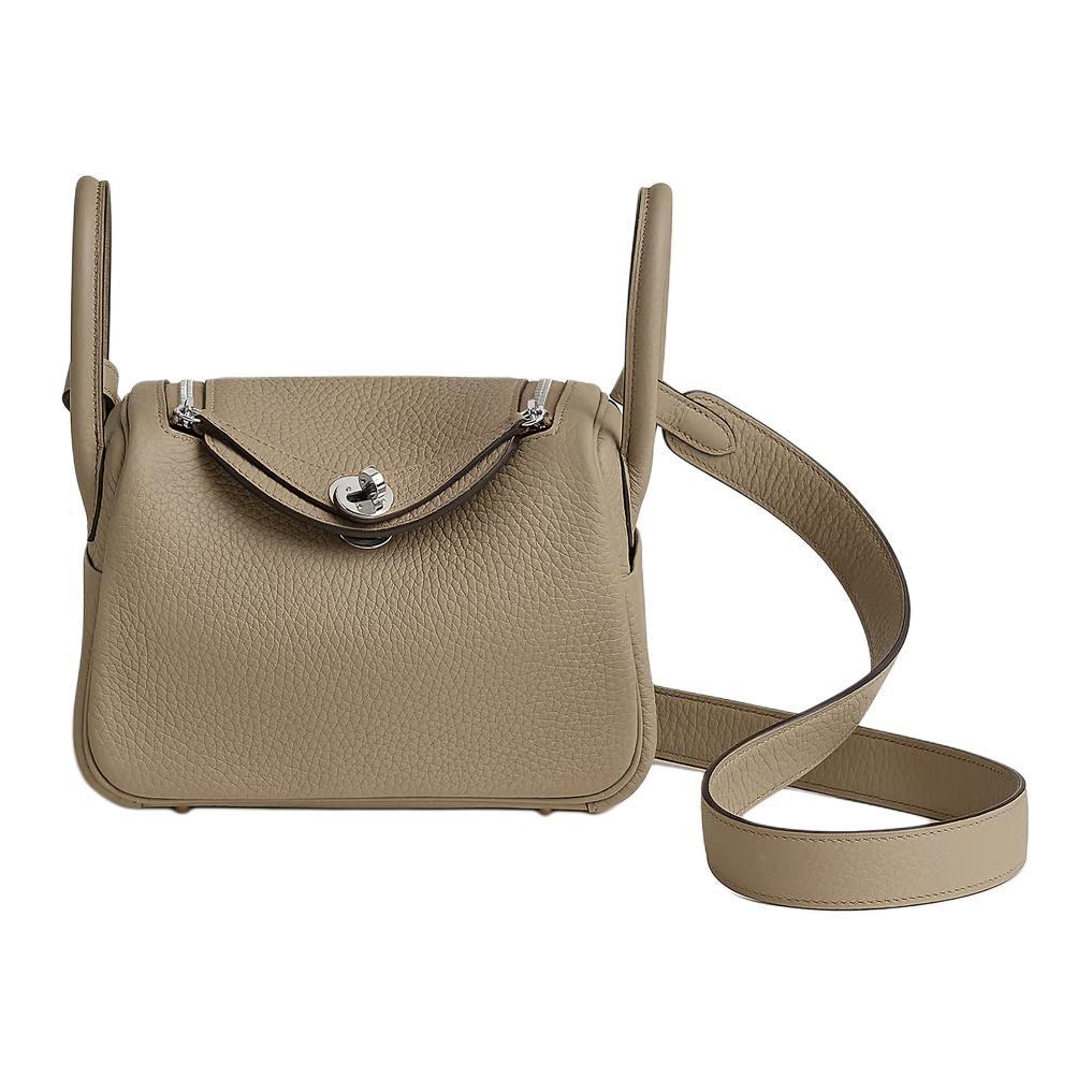 Hermes Hermes Lindy Clemence Bullock Leather Handbag Shoulder Bag Crossbody Bag Mini Women's 8Q BEIGE MARFA Marfa Mi