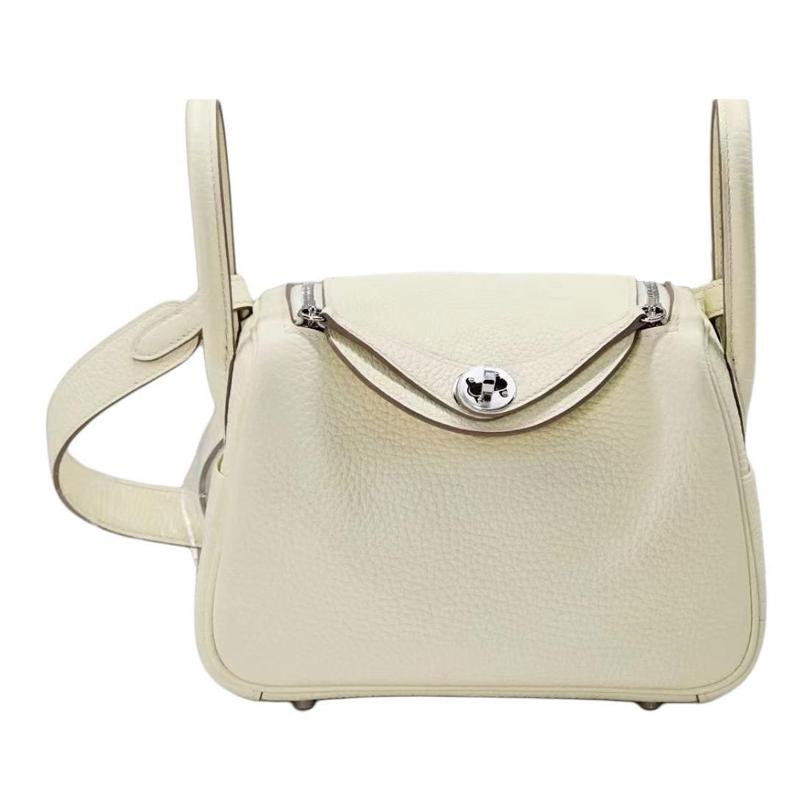 Hermes Hermes Lindy Clemence Bullock Leather Portable Crossbody Bag Shoulder Bag Mini Women's Milton Yellow