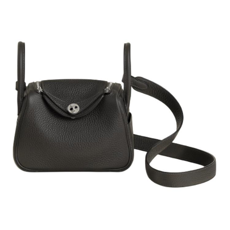Hermes Hermes Lindy Clemence Bullock Leather Shoulder Bag Crossbody Bag Mini Women's Deep Bronze
