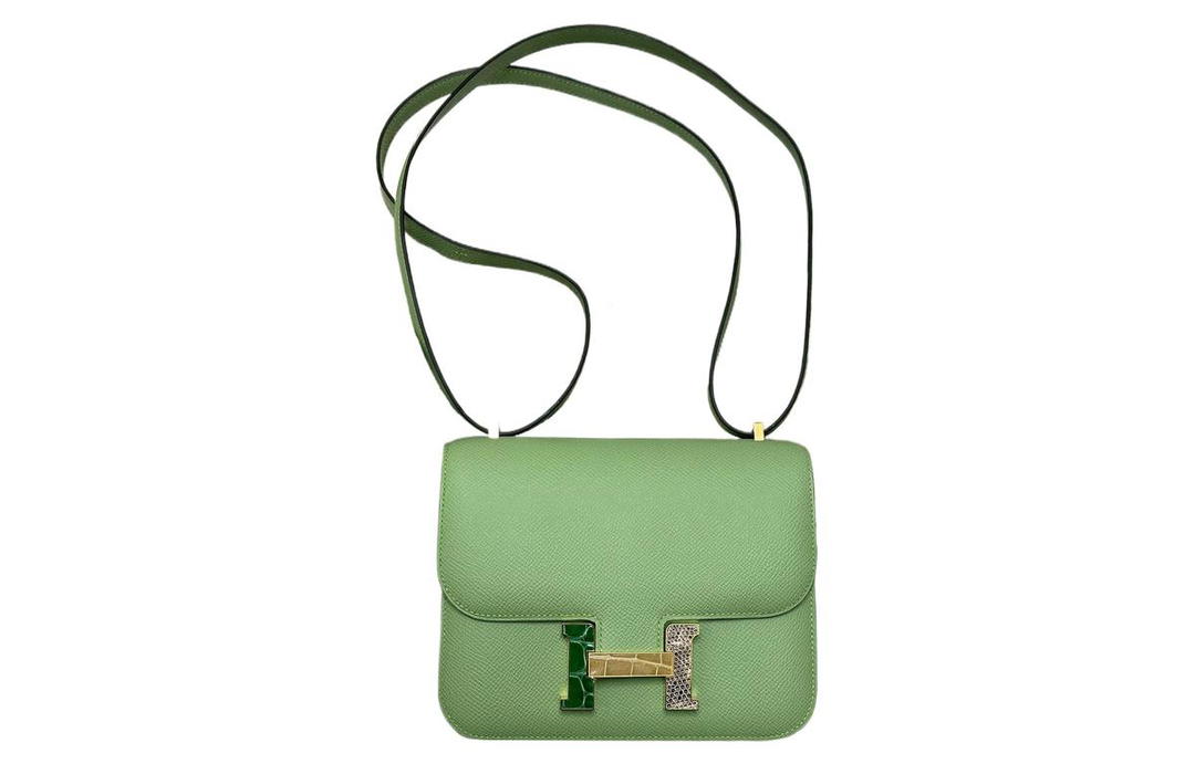 Hermes Hermes Constance Epsom Leather Shoulder Bag Crossbody Bag Mini Women's Avocado Green