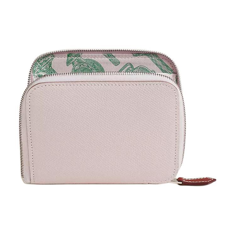 Hermes Hermes Silk'In Epsom Calfskin Wallet Women's White