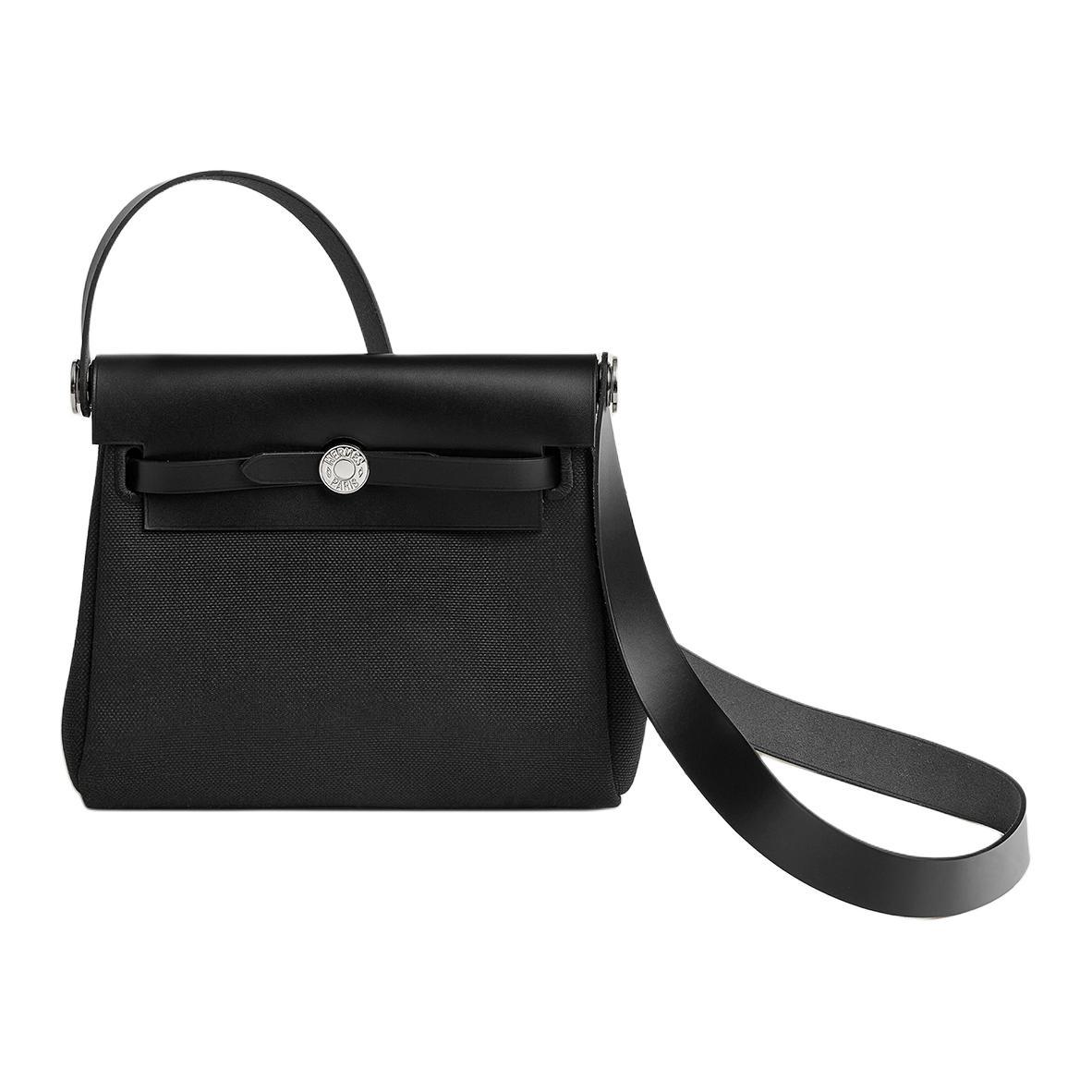 Hermes Hermes Canvas With Leather Crossbody Bag Shoulder Bag Mini Women's Black