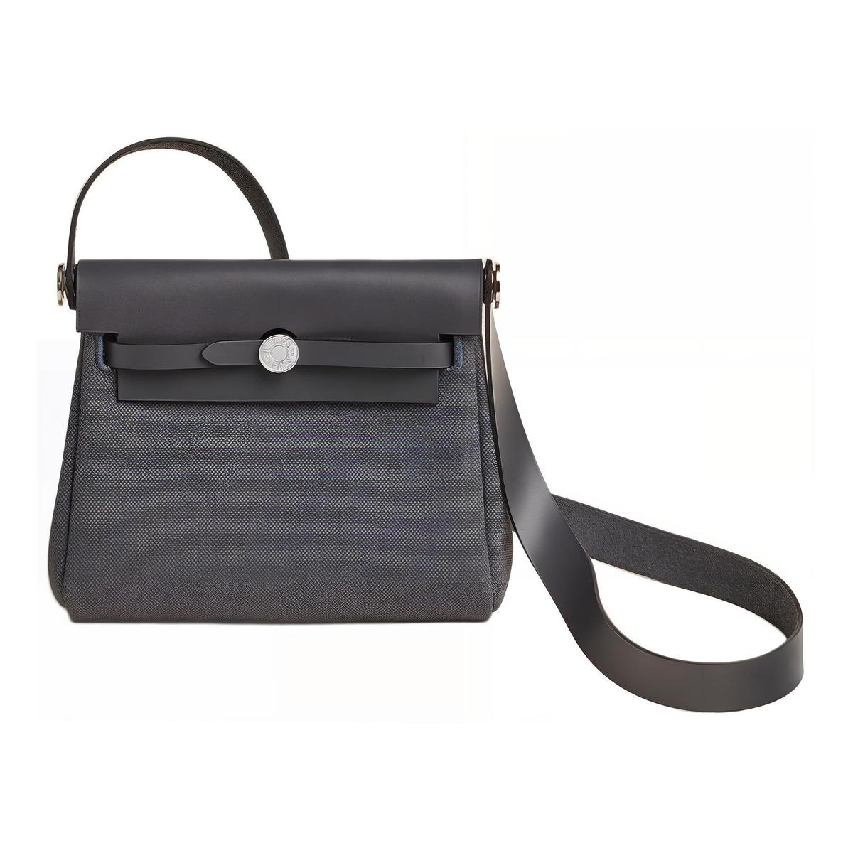 Hermes Hermes Canvas With Leather Crossbody Bag Shoulder Bag Mini Women's Slate Gray