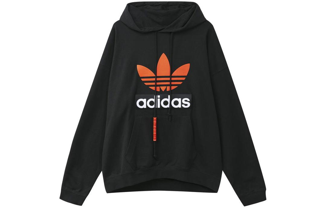 adidas Adidas Originals BIG TREFOIL HOODIE Sweatshirt Men's Black