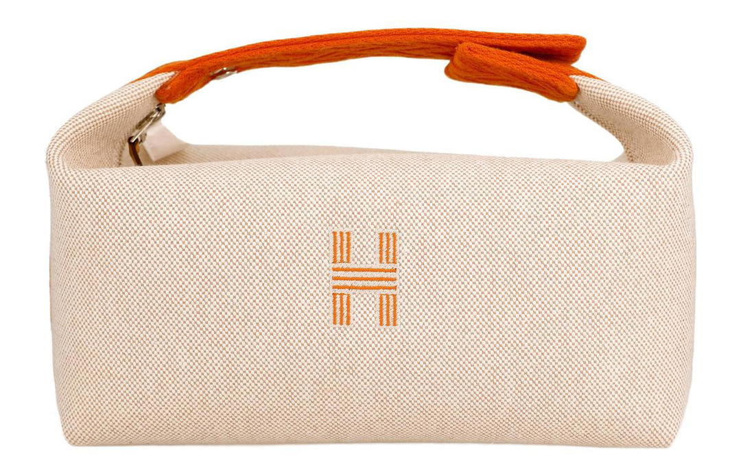 Hermes Hermes Bride a Brac Canvas Bag, Storage Bag, Handbag Small Size Women's Beige