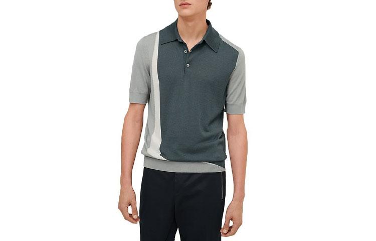 Hermes Hermes Polo Shirts Men Gray