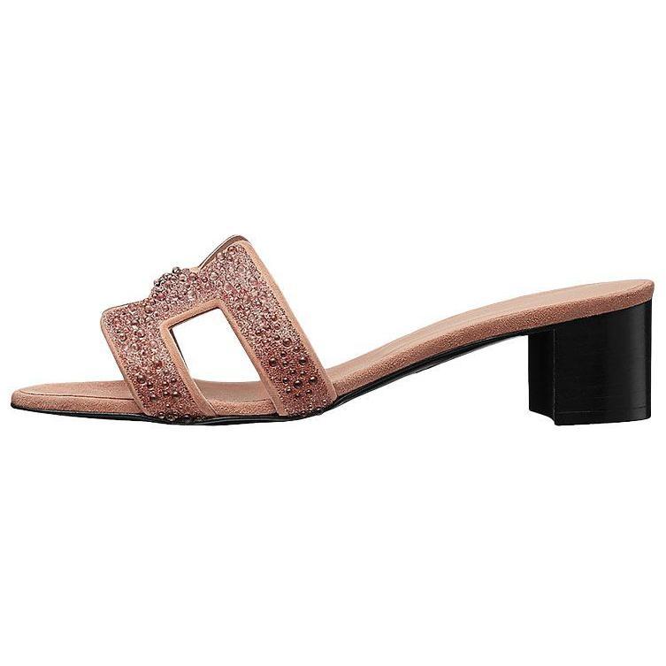 Hermes Hermes Oasis Slide Slippers Women's Pink