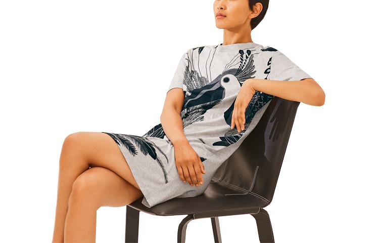 Hermes Hermes Short-Sleeved Dresses Women's Gray