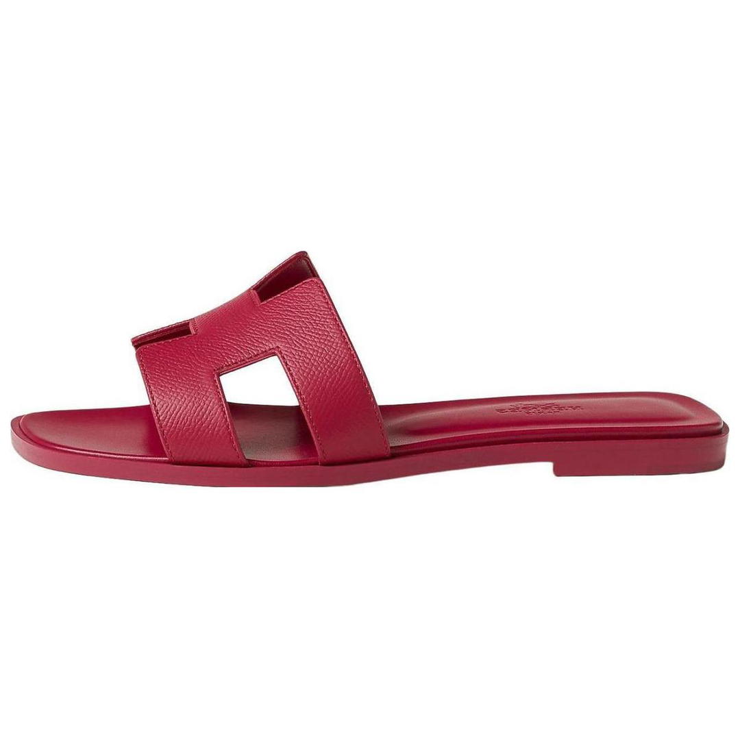Hermes Hermes Oran Slide Slippers Women's Off-White Pink