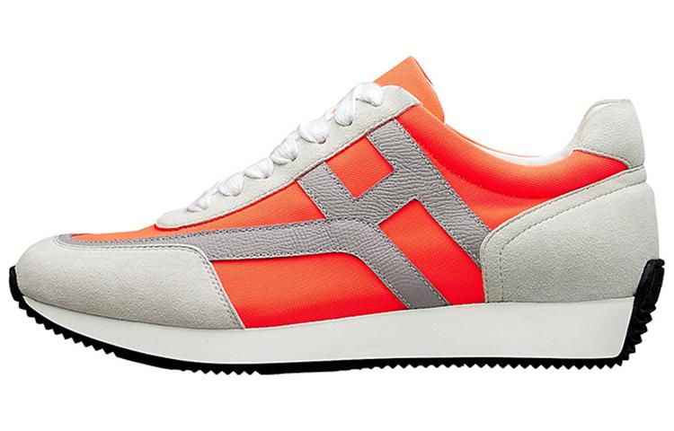 Hermes Hermes Cushioned Anti-Slip And Wear-Resistant Lightweight Low-Top Casual Shoes Women's Orange White