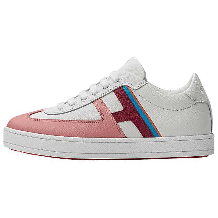 Hermes Hermes Boomerang Low Top Stylish Skateboarding Shoes Women's Pink White