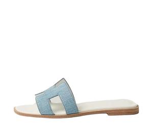 Buy Hermes Oran Slide Slippers Women's Blue at Sasom – Authentic and Ready to Ship