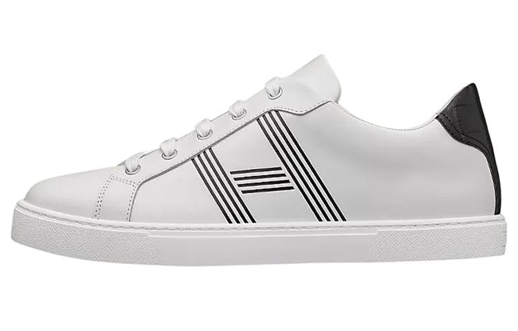 Hermes Hermes Avantage Stylish Skateboarding Shoes Men's White