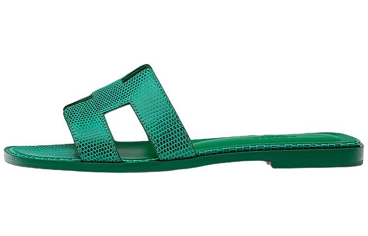Hermes Hermes Slide Slippers Women's Green