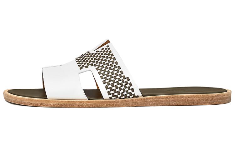 Hermes Hermes Slide Slippers Men's Olive Green