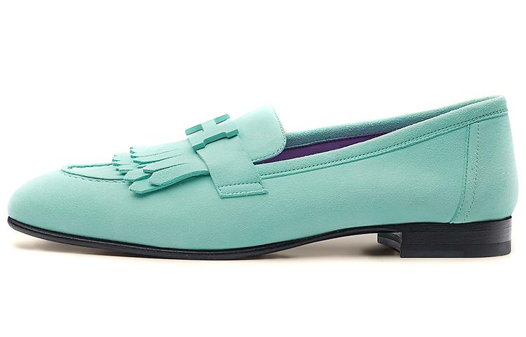 Hermes Hermes Royal Casual Single Shoes Women's Sea Foam Green