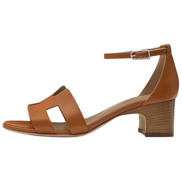 Hermes Hermes Encens Strap Sandals 5cm Women's Brown