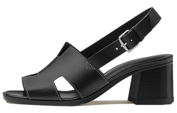 Hermes Hermes Elbe Strap Sandals Women's Black