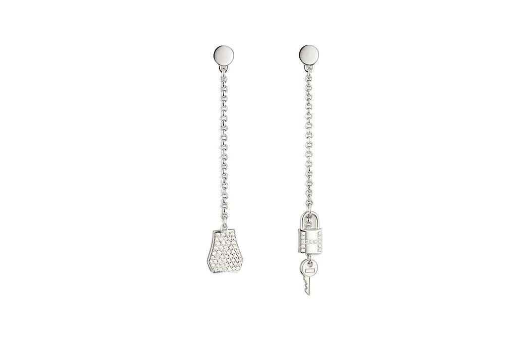 Hermes Hermes Earrings Women's White
