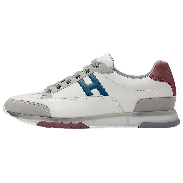 Hermes Hermes Trail Cushioning, Slip Resistant, And Abrasion Resistant Low Top Casual Shoes Men's White Gray