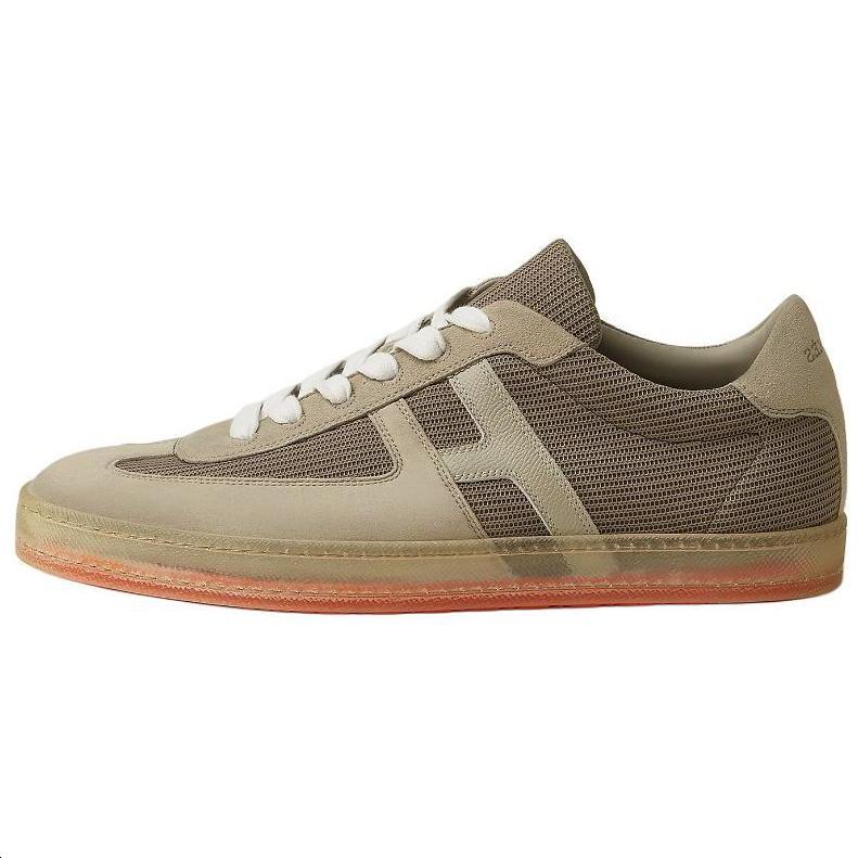 Hermes Hermes Boomerang Low-Top Skateboard Shoes Men's Gray