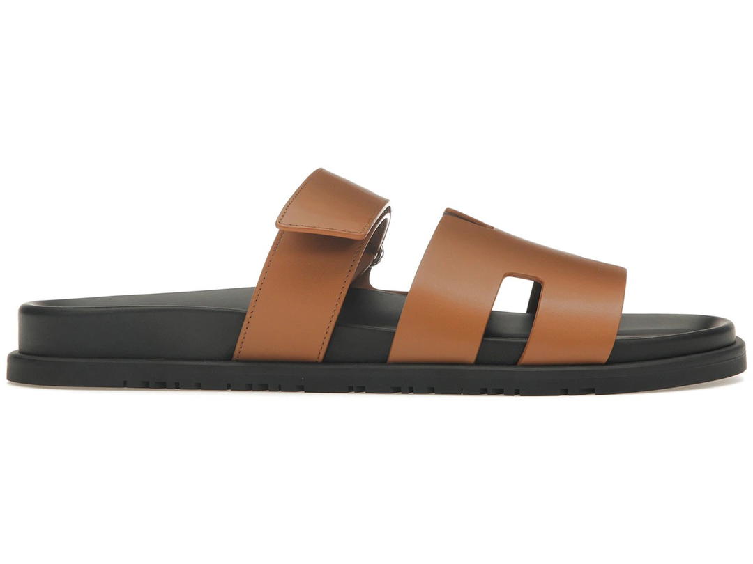Hermes Hermes Chypre Sandal Naturel Black Smooth Calfskin Leather (M)