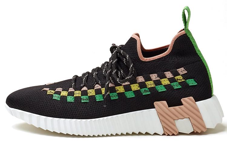 Hermes Hermes Fle Anti-Slip Wear-Resistant Low-Top Casual Shoes Women's Black