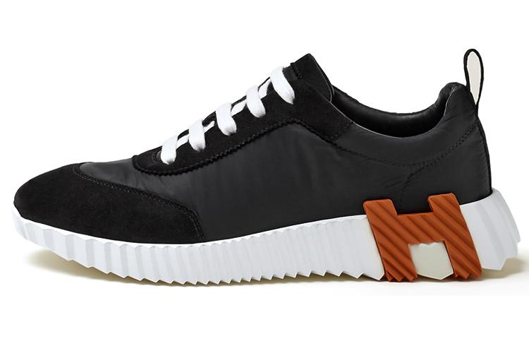 Hermes Hermes Bouncing Cushioning Anti Slip And Wear Resistant Low Top Athletic Shoes Women's Black
