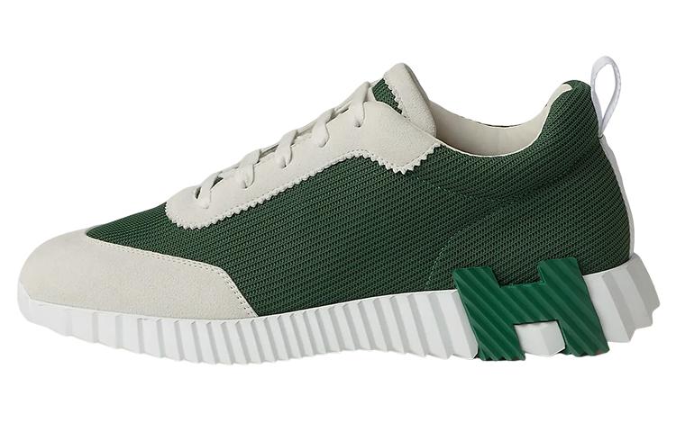 Hermes Hermes Bouncing Low Top Sports Casual Shoes Men's Green