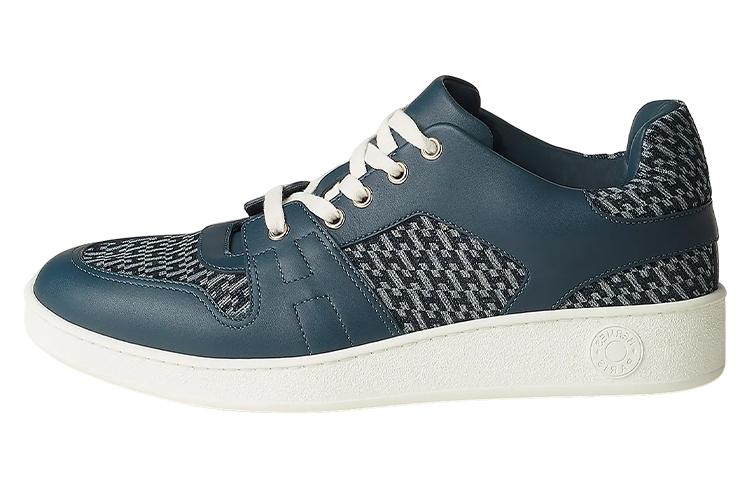 Hermes Hermes Low-Top Stylish Skateboarding Shoes Men's Blue