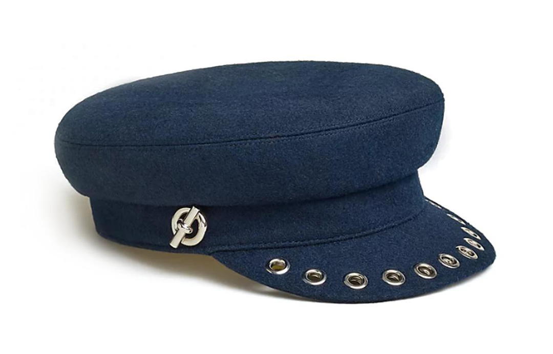 Hermes Hermes Fleece Metal Berets Women's Blue
