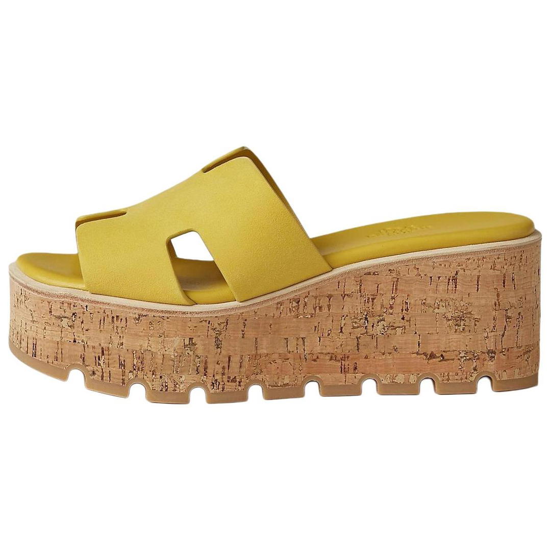 Hermes Hermes Eze Slide Slippers Women's Yellow