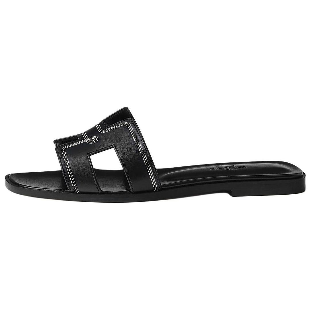 Hermes Hermes Oran Slide Slippers Women's Black