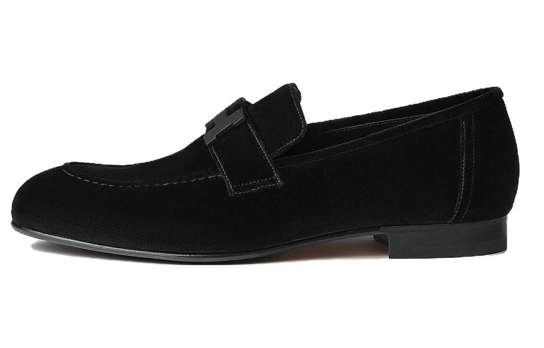 Hermes Hermes Paris Loafers Men's Black