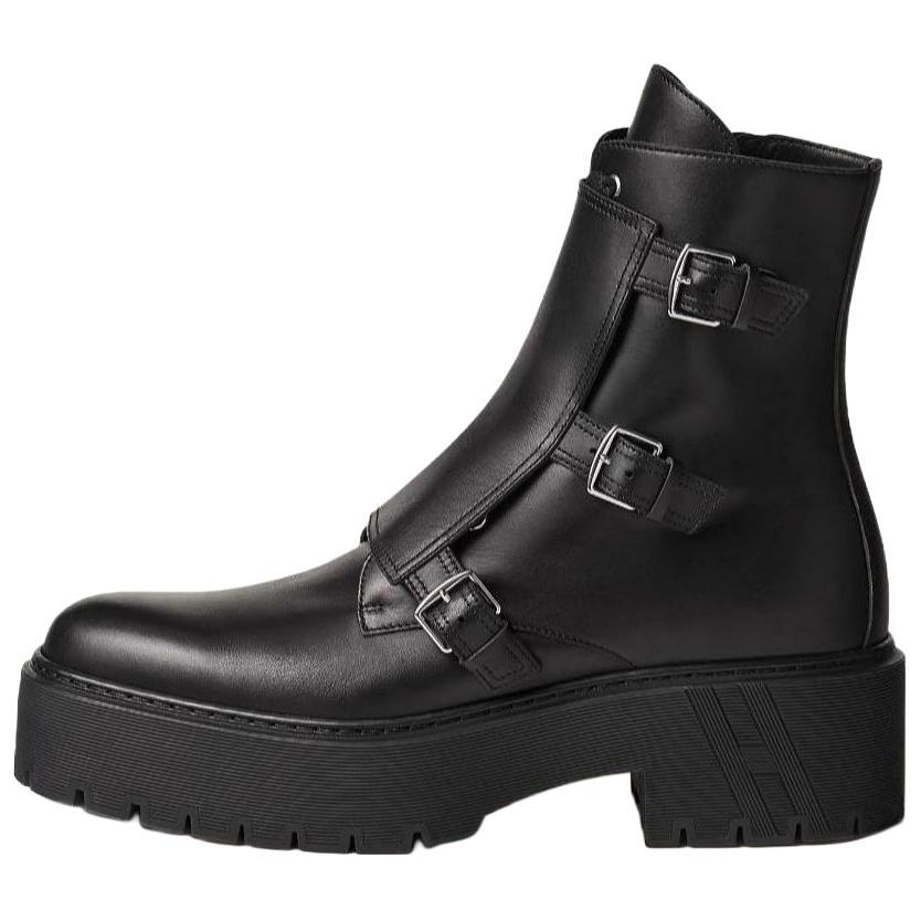 Hermes Hermes Hoodie Ankle Boots 6cm Men's Black