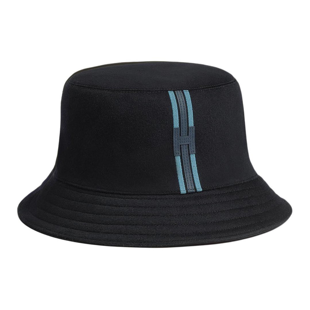 Hermes Hermes Cashmere Bucket Hats Men's Night Blue