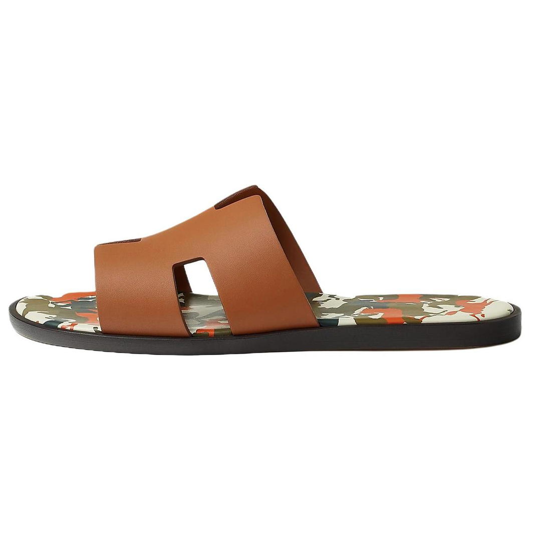 Hermes Hermes Izmir Slide Slippers Men's Brown
