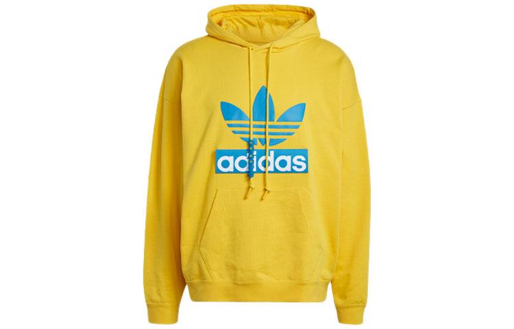 adidas Adidas Originals BIG TREFOIL HOODIE Sweatshirt Men's Sunlight Yellow