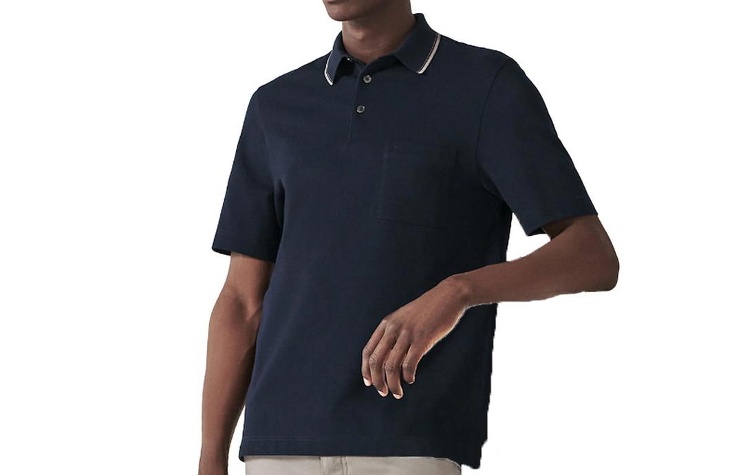 Hermes Hermes Polo Shirt Men's Marine Blue