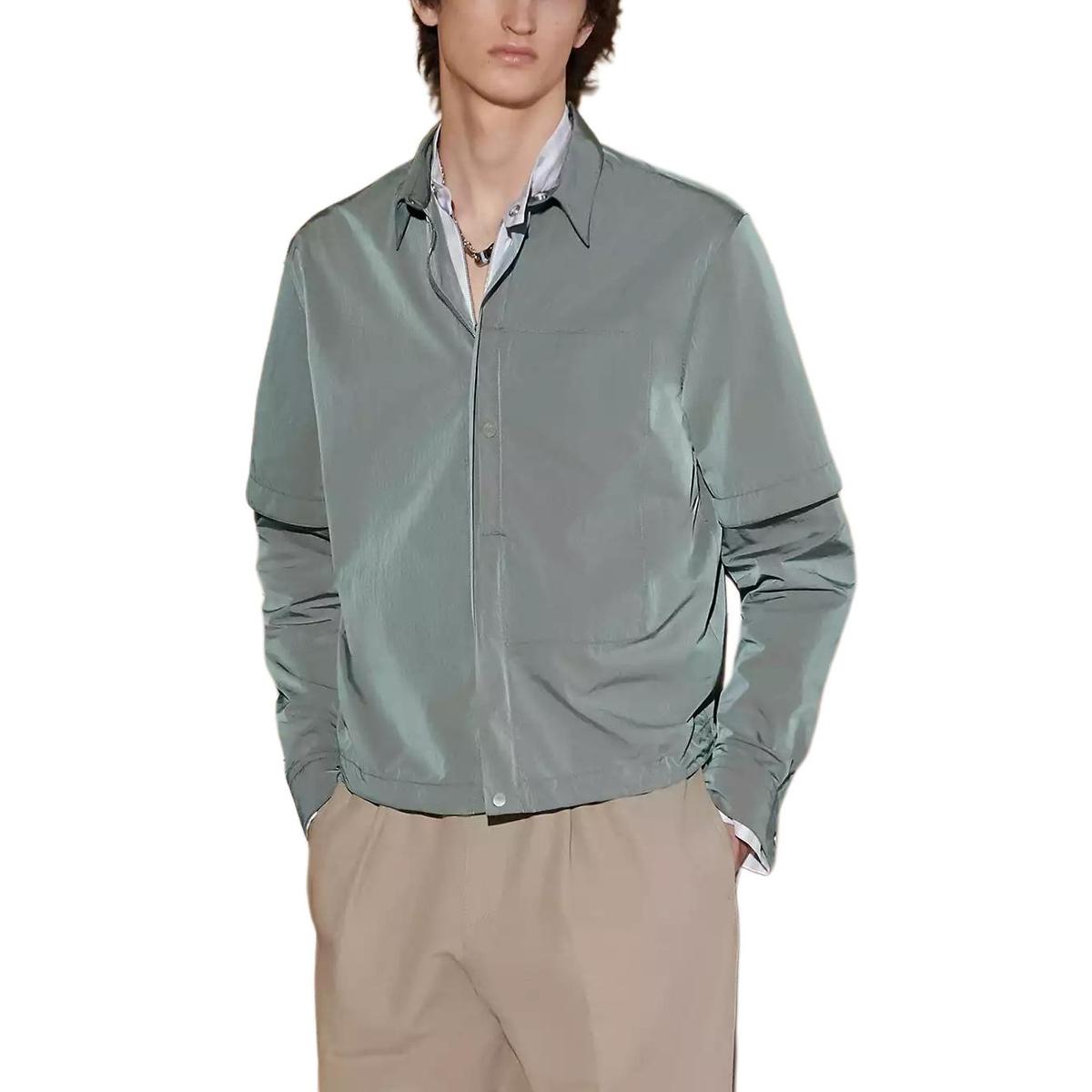 Hermes Hermes Jackets Coats Men's Light Gray