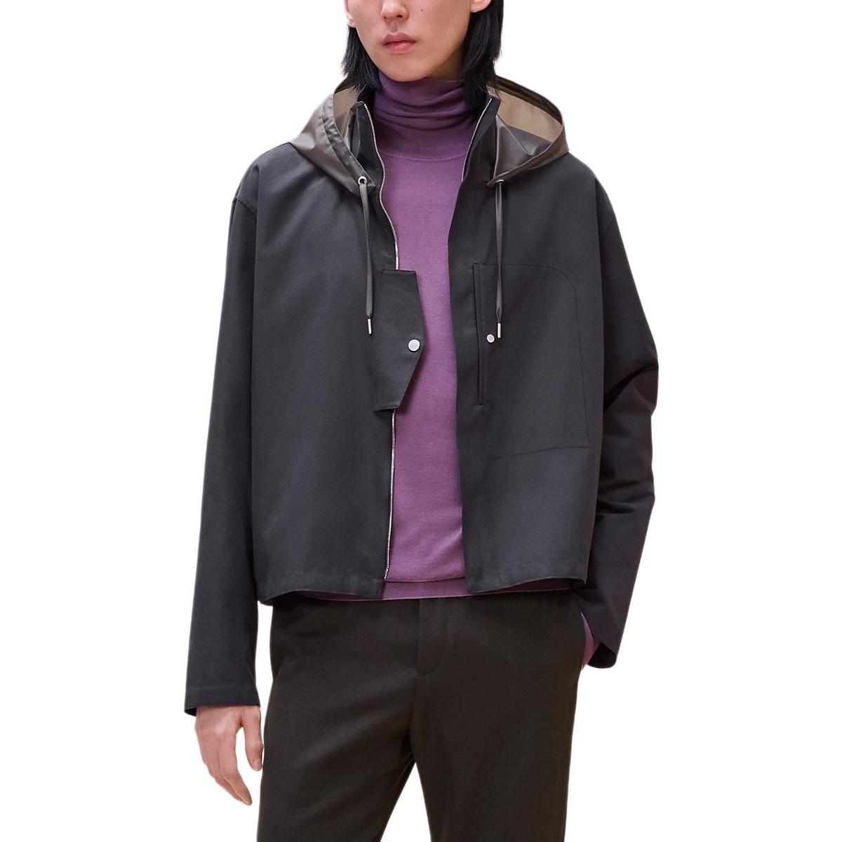 Hermes Hermes Jackets Coats Men's Coal Smoke